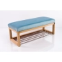 Ławka Pufa Tapicerowana Siedzisko Gładkie Jasny Błękit LPG-4 Rozmiary od 50 cm do 200 cm