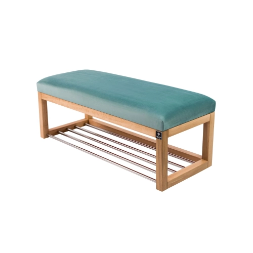 Ławka Pufa Tapicerowana Siedzisko Gładkie Mięta LPG-4 Rozmiary od 50 cm do 200 cm