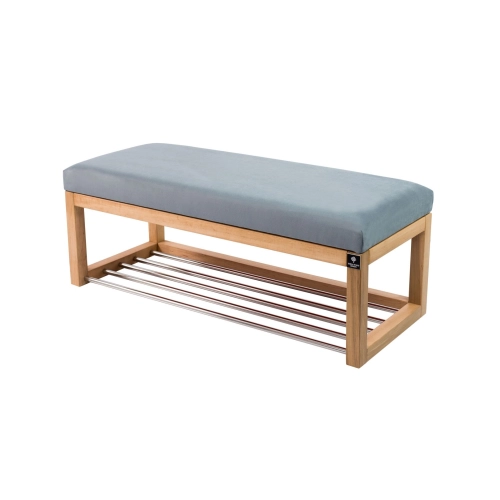 Ławka Pufa Tapicerowana Siedzisko Gładkie Popiel LPG-4 Rozmiary od 50 cm do 200 cm