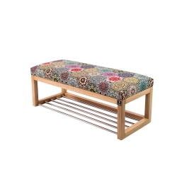 Ławeczka Pufa Tapicerowana Siedzisko Gładkie Hexagony Mandala LPG-4 Rozmiary od 50 cm do 200 cm