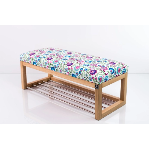 Ławeczka Pufa Tapicerowana Siedzisko Gładkie Kwiaty Łowieckie LPG-4 Rozmiary od 50 cm do 200 cm