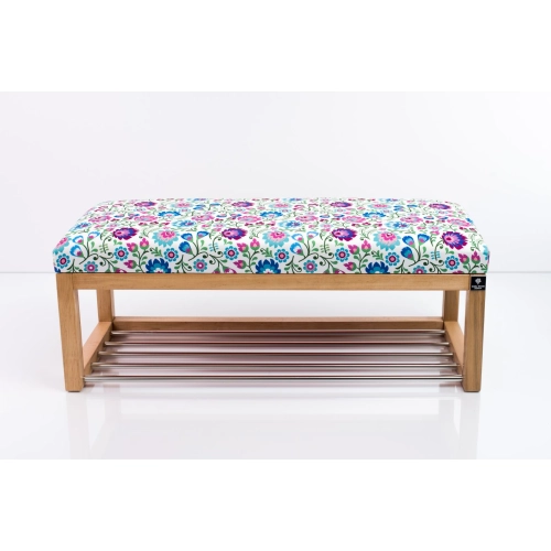 Ławeczka Pufa Tapicerowana Siedzisko Gładkie Kwiaty Łowieckie LPG-4 Rozmiary od 50 cm do 200 cm