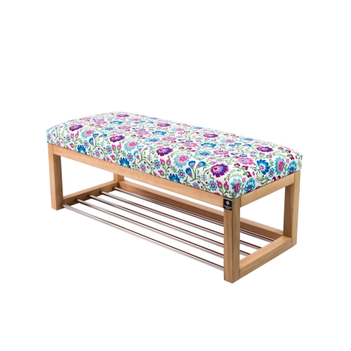 Ławeczka Pufa Tapicerowana Siedzisko Gładkie Kwiaty Łowieckie LPG-4 Rozmiary od 50 cm do 200 cm