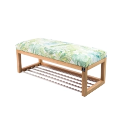 Ławeczka Pufa Tapicerowana Siedzisko Gładkie Liście Monstery LPG-4 Rozmiary od 50 cm do 200 cm