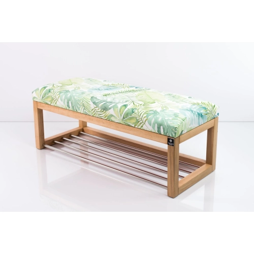 Ławeczka Pufa Tapicerowana Siedzisko Gładkie Liście Monstery LPG-4 Rozmiary od 50 cm do 200 cm