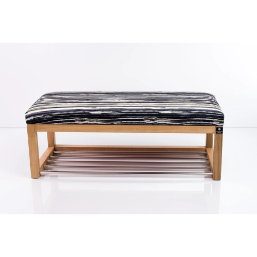 Ławeczka Pufa Tapicerowana Siedzisko Gładkie Malowane Paski LPG-4 Rozmiary od 50 cm do 200 cm