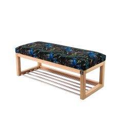 Ławeczka Pufa Tapicerowana Siedzisko Gładkie Pawie LPG-4 Rozmiary od 50 cm do 200 cm