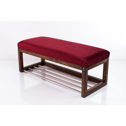 Ławka Pufa Tapicerowana Siedzisko Gładkie Bordowy LPG-4 Rozmiary od 50 cm do 200 cm