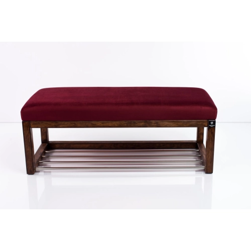 Ławka Pufa Tapicerowana Siedzisko Gładkie Bordowy LPG-4 Rozmiary od 50 cm do 200 cm