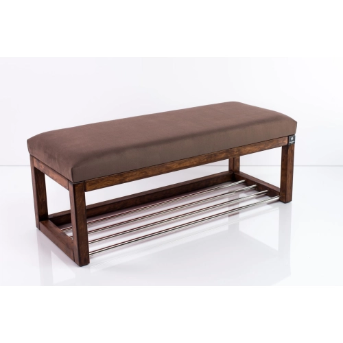 Ławka Pufa Tapicerowana Siedzisko Gładkie Brązowy LPG-4 Rozmiary od 50 cm do 200 cm