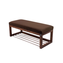 Ławka Pufa Tapicerowana Siedzisko Gładkie Brązowy LPG-4 Rozmiary od 50 cm do 200 cm