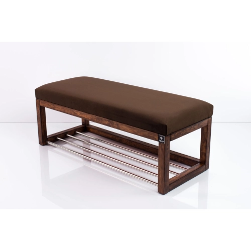 Ławka Pufa Tapicerowana Siedzisko Gładkie Brązowy LPG-4 Rozmiary od 50 cm do 200 cm