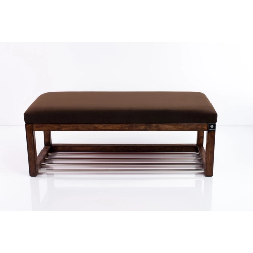 Ławka Pufa Tapicerowana Siedzisko Gładkie Brązowy LPG-4 Rozmiary od 50 cm do 200 cm