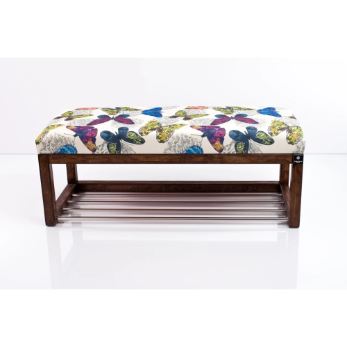 Ławeczka Pufa Tapicerowana Siedzisko Gładkie Butterfly 04 Rozmiary od 50 cm do 200 cm