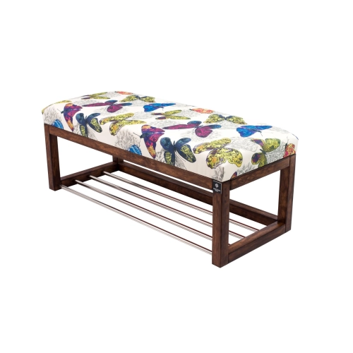Ławeczka Pufa Tapicerowana Siedzisko Gładkie Butterfly 04 Rozmiary od 50 cm do 200 cm