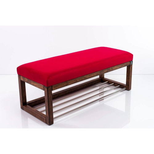 Ławka Pufa Tapicerowana Siedzisko Gładkie Czerwony LPG-4 Rozmiary od 50 cm do 200 cm