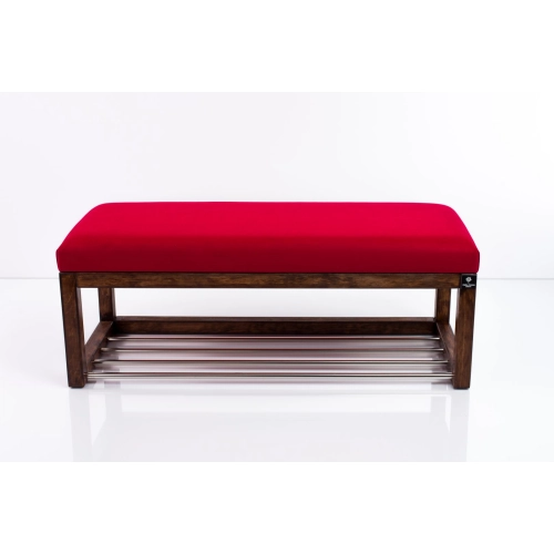 Ławka Pufa Tapicerowana Siedzisko Gładkie Czerwony LPG-4 Rozmiary od 50 cm do 200 cm
