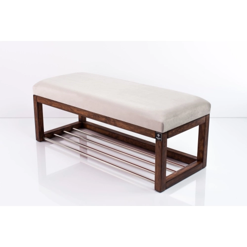 Ławka Pufa Tapicerowana Siedzisko Gładkie Srebrny LPG-4 Rozmiary od 50 cm do 200 cm