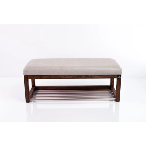 Ławka Pufa Tapicerowana Siedzisko Gładkie Srebrny LPG-4 Rozmiary od 50 cm do 200 cm