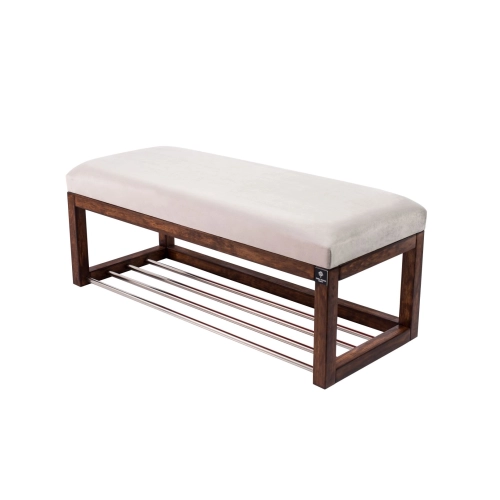 Ławka Pufa Tapicerowana Siedzisko Gładkie Srebrny LPG-4 Rozmiary od 50 cm do 200 cm