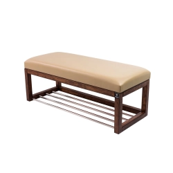 Ławka Pufa Tapicerowana Siedzisko Gładkie Ekoskóra Beż LPG-4 Rozmiary od 50 cm do 200 cm
