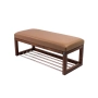 Ławka Pufa Tapicerowana Siedzisko Gładkie Ekoskóra Brązowa LPG-4 Rozmiary od 50 cm do 200 cm
