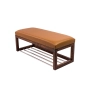 Ławka Pufa Tapicerowana Siedzisko Gładkie Ekoskóra Brązowa LPG-4 Rozmiary od 50 cm do 200 cm