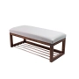 Ławka Pufa Tapicerowana Siedzisko Gładkie Ekoskóra Popiel LPG-4 Rozmiary od 50 cm do 200 cm