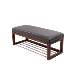 Ławka Pufa Tapicerowana Siedzisko Gładkie Ekoskóra Grafit LPG-4 Rozmiary od 50 cm do 200 cm