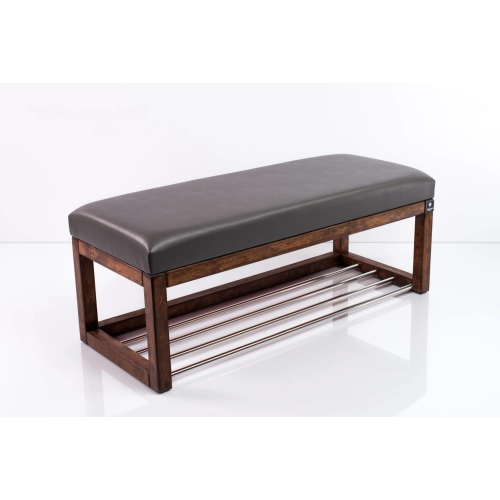 Ławka Pufa Tapicerowana Siedzisko Gładkie Ekoskóra Grafit LPG-4 Rozmiary od 50 cm do 200 cm