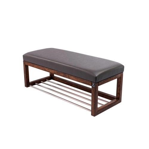 Ławka Pufa Tapicerowana Siedzisko Gładkie Ekoskóra Grafit LPG-4 Rozmiary od 50 cm do 200 cm