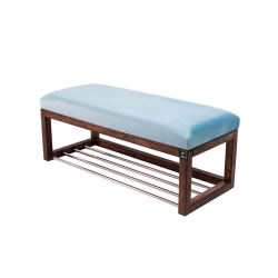 Ławka Pufa Tapicerowana Siedzisko Gładkie Jasny Błękit LPG-4 Rozmiary od 50 cm do 200 cm