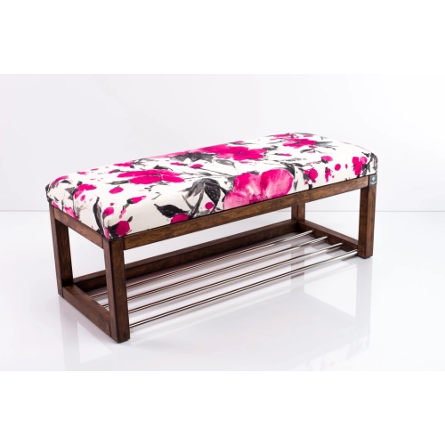 Ławeczka Pufa Tapicerowana Siedzisko Gładkie Róż LPG-4 Rozmiary od 50 cm do 200 cm