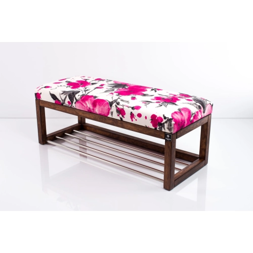 Ławeczka Pufa Tapicerowana Siedzisko Gładkie Róż LPG-4 Rozmiary od 50 cm do 200 cm
