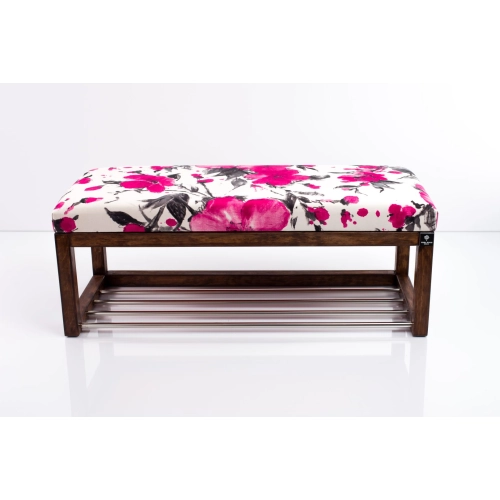 Ławeczka Pufa Tapicerowana Siedzisko Gładkie Róż LPG-4 Rozmiary od 50 cm do 200 cm