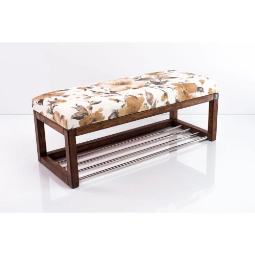 Ławeczka Pufa Tapicerowana Siedzisko Gładkie Odcień Brązu i Beżu LPG-4 Rozmiary od 50 cm do 200 cm