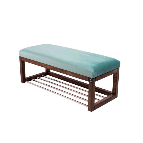 Ławka Pufa Tapicerowana Siedzisko Gładkie Mięta LPG-4 Rozmiary od 50 cm do 200 cm