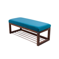 Ławeczka Pufa Tapicerowana Siedzisko Gładkie Niebieski LPG-4 Rozmiary od 50 cm do 200 cm