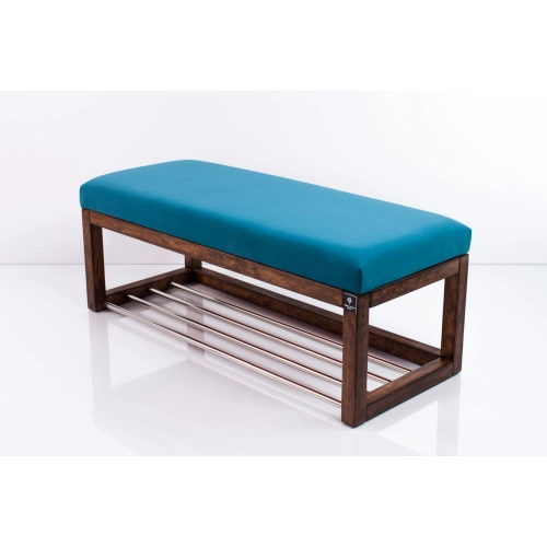 Ławeczka Pufa Tapicerowana Siedzisko Gładkie Niebieski LPG-4 Rozmiary od 50 cm do 200 cm