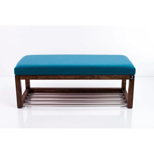 Ławeczka Pufa Tapicerowana Siedzisko Gładkie Niebieski LPG-4 Rozmiary od 50 cm do 200 cm