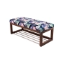 Ławeczka Pufa Tapicerowana Siedzisko Gładkie Akwarela Kwiaty Ptaki LPG-4 Rozmiary od 50 cm do 200 cm