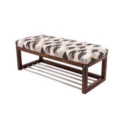 Ławeczka Pufa Tapicerowana Siedzisko Gładkie Ażurowe Liście LPG-4 Rozmiary od 50 cm do 200 cm