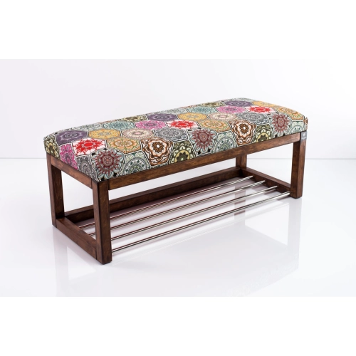 Ławeczka Pufa Tapicerowana Siedzisko Gładkie Hexagony Mandala LPG-4 Rozmiary od 50 cm do 200 cm