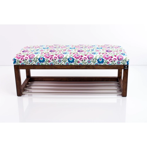 Ławeczka Pufa Tapicerowana Siedzisko Gładkie Kwiaty Łowieckie LPG-4 Rozmiary od 50 cm do 200 cm