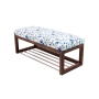 Ławeczka Pufa Tapicerowana Siedzisko Gładkie Kwiaty Malowane LPG-4 Rozmiary od 50 cm do 200 cm