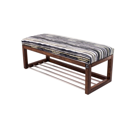 Ławeczka Pufa Tapicerowana Siedzisko Gładkie Malowane Paski LPG-4 Rozmiary od 50 cm do 200 cm