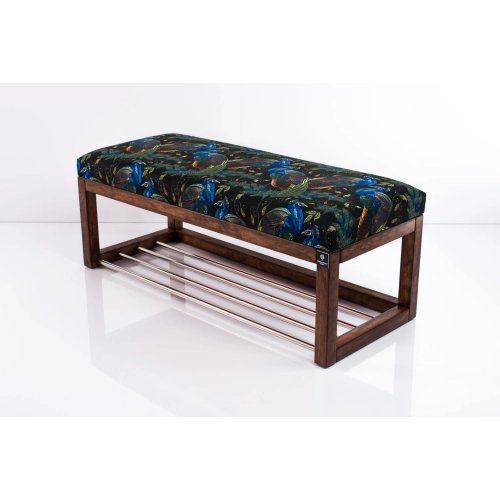 Ławeczka Pufa Tapicerowana Siedzisko Gładkie Pawie LPG-4 Rozmiary od 50 cm do 200 cm