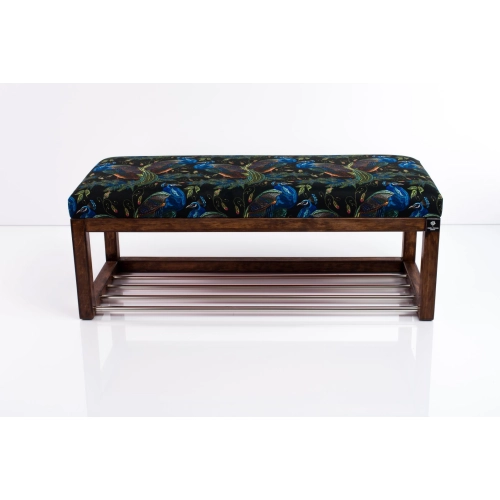 Ławeczka Pufa Tapicerowana Siedzisko Gładkie Pawie LPG-4 Rozmiary od 50 cm do 200 cm