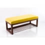 Ławka Pufa Tapicerowana Siedzisko Gładkie Żółcień Cytrynowa LPG-4 Rozmiary od 50 cm do 200 cm
