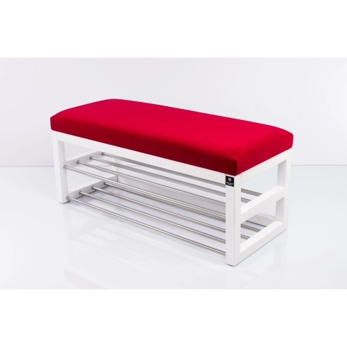 Ławka Pufa Tapicerowana Siedzisko Gładkie Czerwony LPG-5 Rozmiary od 50 cm do 200 cm